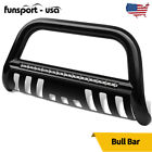 for 2007-2018 Chevy Silverado 1500 Bull Bar Grille Bumper Guard w/ Led Light Bar (For: More than one vehicle)