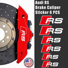 For Audi RS Sport Car Wheels Brake Caliper Sticker Decal Logo Decoration White