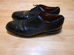Allen Edmonds Byron Black Calfskin Leather Cap Toe Dress Shoes Men's 10 1/2 EE