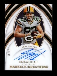 2023 IMMACULATE MARKS OF GREATNESS JORDY NELSON AUTO AUTOGRAPH 47/49 PACKERS