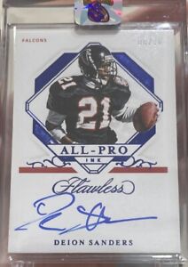 New Listing2021 Flawless Deion Sanders Sapphire All-Pro Autograph Auto #08/10 Falcons
