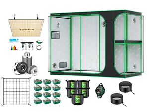 2-in-1 9x4FT Complete Grow Tent Kit,VS4000 LED Grow Light,8