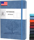 A5 Journal Notebook, Leather Ruled Notebooks 160 Pages Diary 100Gsm Thick Paper