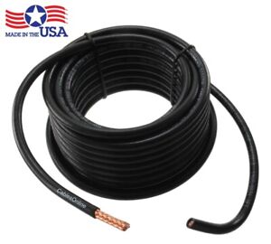 RG8X Mini-RG8 50-Ohm Bare-Copper Made-in-The-USA Bulk Coax Cable, Black