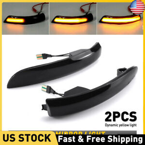 For Ford Kuga Escape 2013-18 Smoke Amber LED Side Mirror Light Sequential Signal