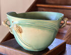 Roseville Pottery Green Pinecone Small Bowl Planter Double Branch Handles