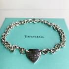 Tiffany & Co Sterling Silver Return to Heart Tag Choker Necklace Used No Box