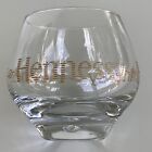 Hennessy Cognac Snifter Glass Weighted Bottom Gold Monogram 3.5” Tall