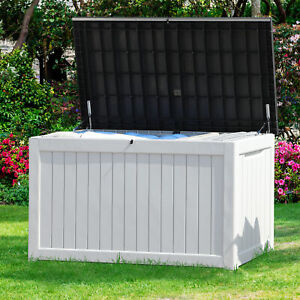 11-230 Gallon Deck Box Outdoor Storage Box Patio Waterproof Resin Storage Box