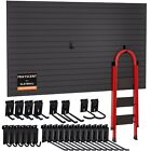 Slatwall Panels 4x8 ft with 26 Slatwall Hooks, Slat Wall Paneling Garage Slat...