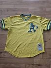 Mitchell and Ness Authentic 1984 Ricky Henderson Oakland A's BP Jersey Size Xl