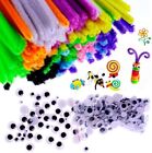 450pcs Pipe Cleaners Craft Set 300 Pipe Cleaners 100 Googly Eyes Pompoms