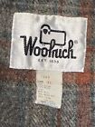 Vintage Men's Woolrich Wool Blanket Lined  Jacket Coat Hood Olive Green Large XL