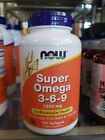 NOW Foods Super Omega 3-6-9 1200mg EXP 1/2025 FRESH