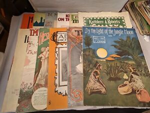 Lot of 12 Large Format Vintage Sheet Music Old Antique Early 1900s