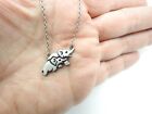 Pewter Mama & Baby Elephant Pendant Chain Necklace Vintage