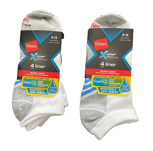 Hanes X-Temp Men's 8 Pairs Liner Socks Size 6-12 Shoe Size