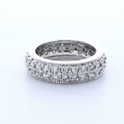 1 1/2 CT G VS2 Round Cut Earth Mined Certified Diamonds 950 PL. Eternity Ring