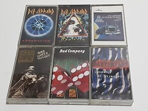 Vintage Rock Cassette Lot (Def Leppard/Bad Company)