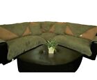 Quilted Micro Suede Custom Sectional sofa Throw Pad furniture protector by piece