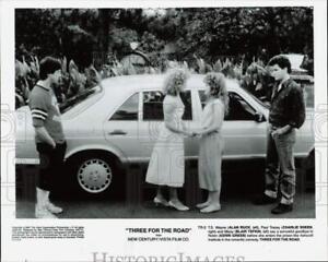 1987 Press Photo Actors Alan Ruck, Charlie Sheen, Blair Tefkin & Kerri Green