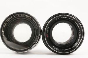 2 LOT VTG Lenses PETRI Automatic 55mm f1.8 + EE Auto C.C 55mm f1.7 UNTESTED/ASIS