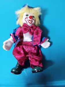 Vintage Antique Porcelain Clown Figure. Musical And Moves