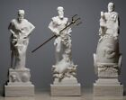 3 Greek Roman Gods Poseidon Ares Hephaestus Statue Sculpture Figurine Set