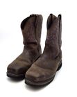Brazos Men's Brown Leather Mid-Calf Cowboy Western Boots - Size 12