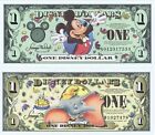 Set of 2 Mint $1 2000 A & 2005 D Millennium Mickey Dumbo Disney Dollars Dollar