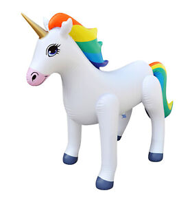 Jet Creations Inflatable Standing Rainbow Unicorn, 40