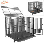 Rust-proof Heavy Duty Metal Large Dog Cage Kennel Crate Playpen Indoor Outdoor