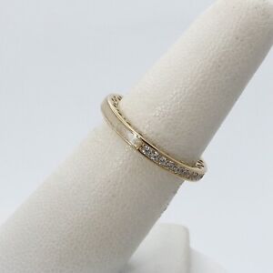 Radiant Hearts of Pandora Band Ring Solid 14k Gold Stackable Retired Reversible