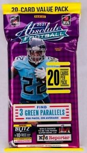 2021 Panini Absolute NFL Football Fat Cello Value Pack Factory Sealed Brand New