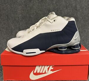 2020 Nike Shox BB4 White Silver Navy Olympic Vince Carter AT7843-100 Men’s 10