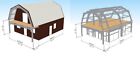 Steel Framed 2 Story Gambrel Barndominium Cabin Kit Covered Porch Made In The US