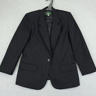 Vintage Orvis Blazer Womens 6P Petite Black Washable Made In USA Jacket Lined