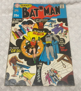 Batman 213 (F-) DC 1969 - Giant (G61) Origins - Alfred, Robin, and Clayface!