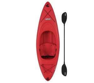 Lifetime Pacer 8 ft Sit-Inside Kayak (with Paddle), Storage & Comfort Seat, Red