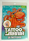 Classic Tattoos - 25 Temporary Tattoos For Kids Mania Multiple Designs - New