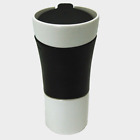 New ListingStarbucks 2009 Ceramic Travel Tumbler Coffee Mug Black Rubber Sleeve & Lid 14oz