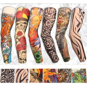 6 Pcs Arm Tattoo Sleeves Realistic Leg Temporary Art Slip On Body Protector