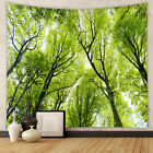 Green Forest Tree Tapestry Wall Hanging Nature Outdoor Scenery Forest Home Decor
