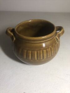 New ListingVan Briggle Pottery Vase/Pot With Handles 1984 Signed Hand Carved FW Brown ￼VTG