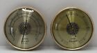 Vtg Huger Thermometer & Hygrometer-Weather Station Brass w/Glass Cover-Lot of 2