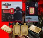 Call of Duty 5 Gram Gold Bar w/ Pendant Frame MWIII Pamp Suisse In-Game Item!
