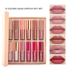 12Pcs/Set Matte Liquid Lipstick Lip Gloss Waterproof Lasting Cosmetics Makeup