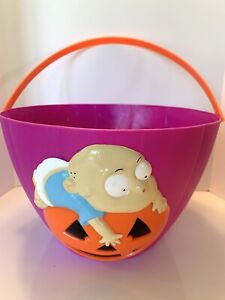 New ListingNickelodeon Rugrats Trick Or Treat Bucket Halloween Pail 3D Baby Tommy Vintage