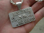 Mr. Money Maker's STAY PAID Visa Credit Card Pendant In Pure 925 Sterling Silver