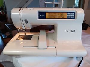 Brother PE-150 Embroidery Sewing Machine White Computerized Auto Threading